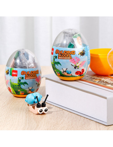 DLEH740,Blocuri constructii tip lego Deli, model insecte asortate