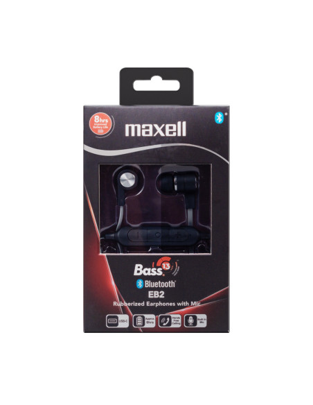 304022,Casti fara fir bluetooth cu microfon Bass-13 Maxell, Negre