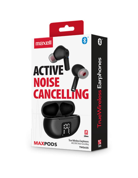 348596,Casti fara fir bluetooth tws maxpods tip earbuds negre maxell