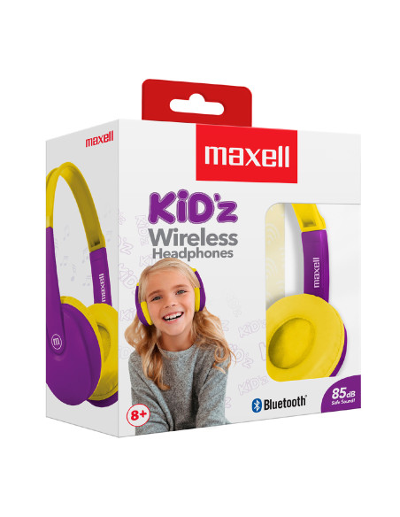 348366,Casti fara fir bluetooth hp-bt350 kidz violet/galben maxell