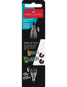 FC285598,Marker acrilic shake&paint negru faber-castell
