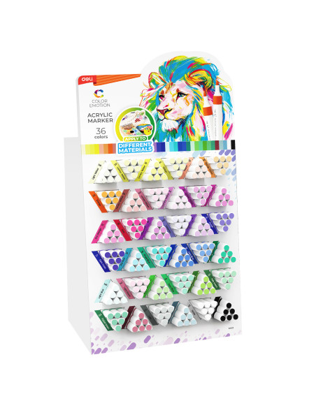 DLEMK3,Display 216 buc marker acrilic color emotion deli