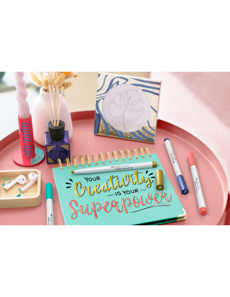 FC160906,Set 6 markere creative goldfaber caligrafic c bold faber-castell