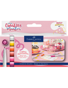 FC160602,Set 6 markere creative goldfaber sweet moments 1.5mm faber-castell