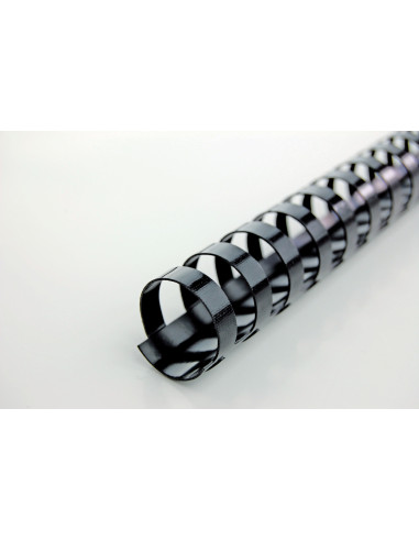 GBC4028177,Inel plastic 12mm negru pt 95 coli 100/cut gbc