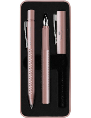 FC201539,Set cadou stilou + pix grip 2011 rose faber-castell