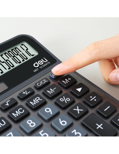 DLEM07,Calculator birou 12dig metal m07 deli