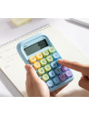 DLEM39-BL,Calculator birou 10dig taste multicolore albastru deli