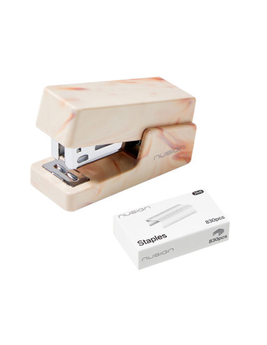 DLENS083C-PK,Capsator 12 coli 24/6 mini nusign roz marmorat deli