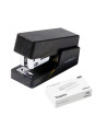 DLENS083C-BK,Capsator 12 coli 24/6 mini nusign negru marmorat deli