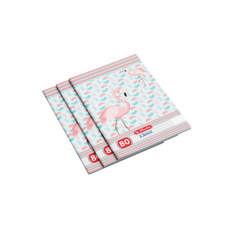 Caiet Herlitz A4 80F Patratele Flamingo Caiet Herlitz A4 80F Patratele Flamingo