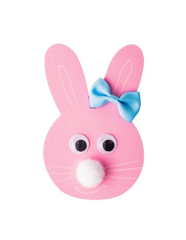 Accesorii craft –  Iepurasi colorati din spuma DACO AD943, 10 bucati