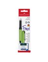 Stilou scolar vario + 6 rezerve Faber-Castell FC149898, Verde