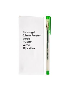 Set 12 pixuri cu gel Forster 0.7 mm, Verde