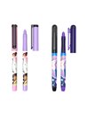 Set 4 stilouri Ecada cu penita ascunsa + 30 rezerve cerneala, Motiv magic ocean