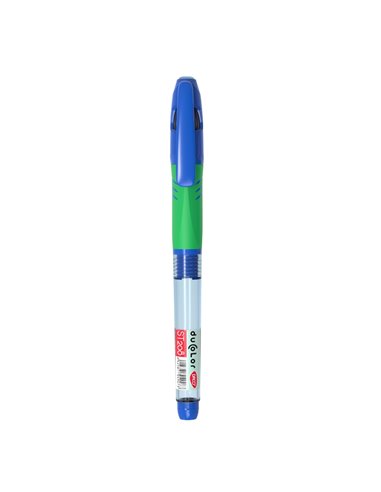 Set 2 stilouri Daco Duo Color + 50 rezerve cerneala, Albastru