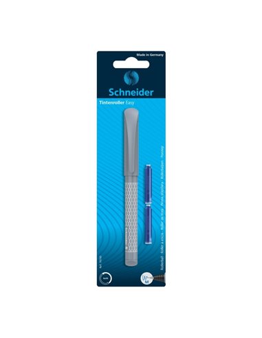 Roller Schneider Easy + 2 rezerve cerneala albastra, blister, Gri