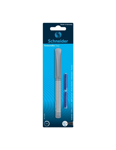 Roller Schneider Easy + 2 rezerve cerneala albastra, blister, Gri