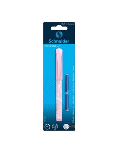 Roller Schneider Easy + 2 rezerve cerneala albastra, blister, Roz