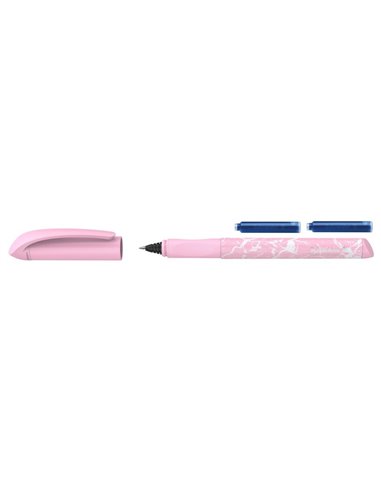 Roller Schneider Easy + 2 rezerve cerneala albastra, blister, Roz