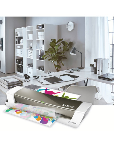 L-73680089,Laminator LEITZ iLAM Home Office, A4, kit folii laminare inclus, gri