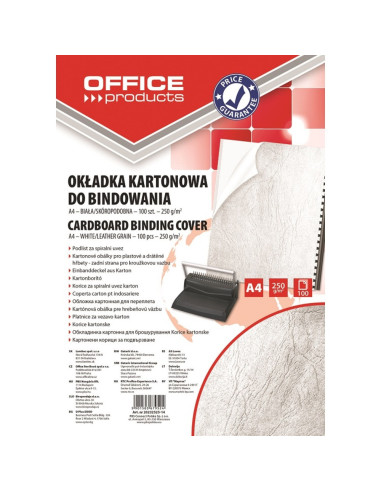 OF-20232525-14,Coperta carton imitatie piele 250g/mp, A4, 100/top Office Products - alb