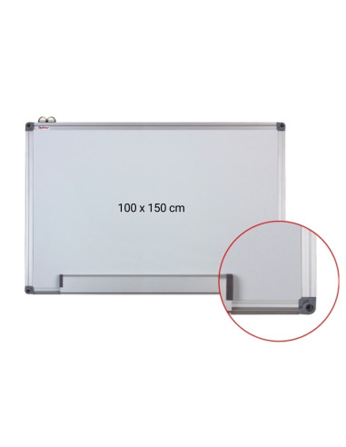 OP-20100150,Tabla alba magnetica cu rama din aluminiu, 100 x 150 cm, Optima