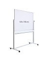 OP-25120150,Tabla alba magnetica, dubla fata, rotativa, 120 x 150 cm, pe stand mobil, profil aluminiu, Optima