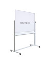 OP-25120150,Tabla alba magnetica, dubla fata, rotativa, 120 x 150 cm, pe stand mobil, profil aluminiu, Optima
