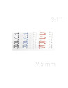 OP-3A10BIA100,Spire metalice 9,5mm, pas 3:1", 100 buc/cutie, OPUS - alb
