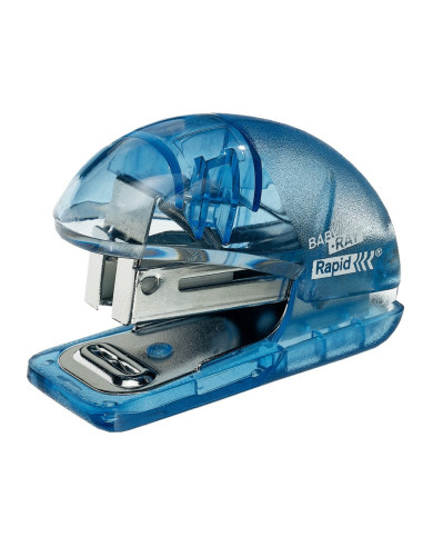 RA-10184030,Capsator plastic Rapid F4, 10 coli, blister, 1000 capse 26/6 incluse, albastru-translucid