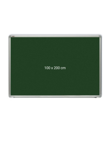 OP-22100200,Tabla verde magnetica cu rama din aluminiu, 100 x 200 cm, pentru creta, Optima