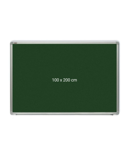 OP-22100200,Tabla verde magnetica cu rama din aluminiu, 100 x 200 cm, pentru creta, Optima