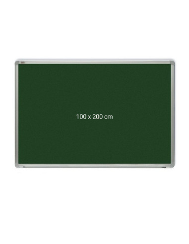 OP-22100200,Tabla verde magnetica cu rama din aluminiu, 100 x 200 cm, pentru creta, Optima