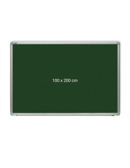OP-22100200,Tabla verde magnetica cu rama din aluminiu, 100 x 200 cm, pentru creta, Optima