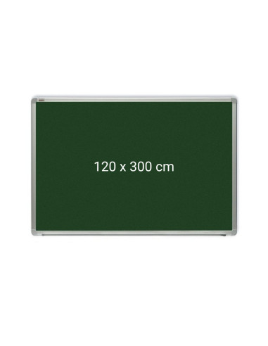 OP-22120300,Tabla verde magnetica cu rama din aluminiu, 120 x 300 cm, pentru creta, Optima