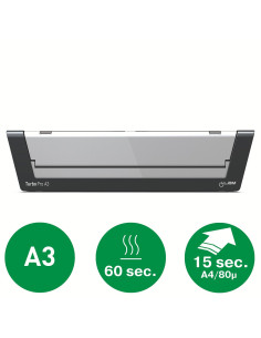 L-75190000,Laminator LEITZ iLAMTouch Turbo Pro, A3, kit folii laminare inclus, argintiu