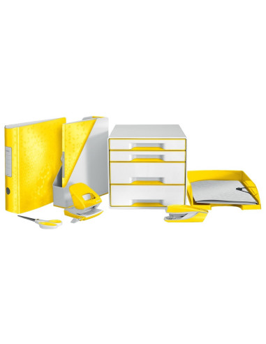 L-55021016,Capsator metalic LEITZ WOW 5502 NeXXt Series, 30 coli, 200 capse P3 incluse, galben