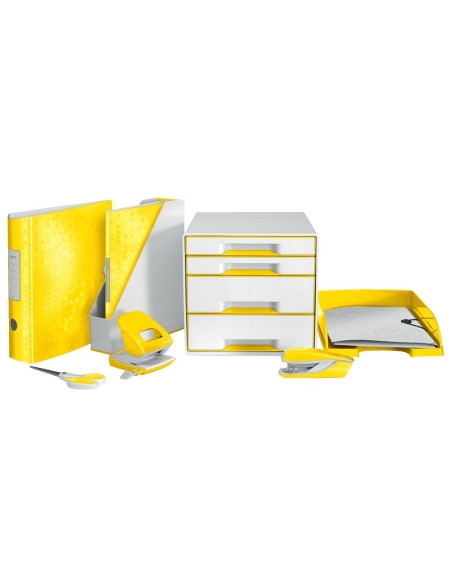 L-55021016,Capsator metalic LEITZ WOW 5502 NeXXt Series, 30 coli, 200 capse P3 incluse, galben