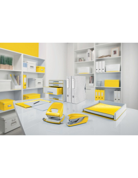 L-55021016,Capsator metalic LEITZ WOW 5502 NeXXt Series, 30 coli, 200 capse P3 incluse, galben
