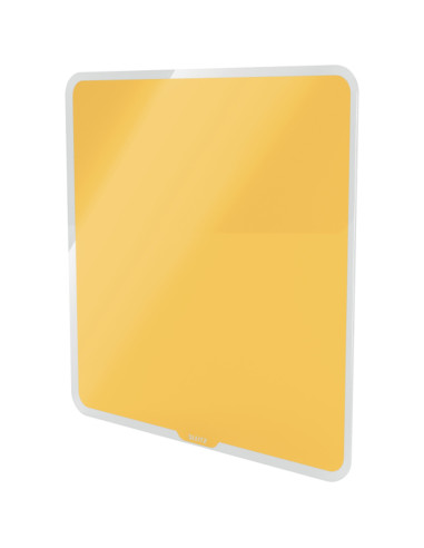 L-70440019,Tabla LEITZ Cosy, sticla, magnetica, 45x45 cm, marker inclus, galben chihlimbar