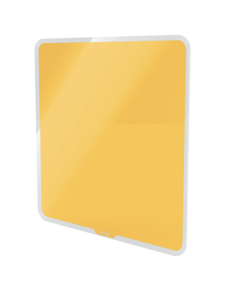 L-70440019,Tabla LEITZ Cosy, sticla, magnetica, 45x45 cm, marker inclus, galben chihlimbar