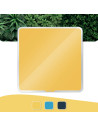 L-70440019,Tabla LEITZ Cosy, sticla, magnetica, 45x45 cm, marker inclus, galben chihlimbar