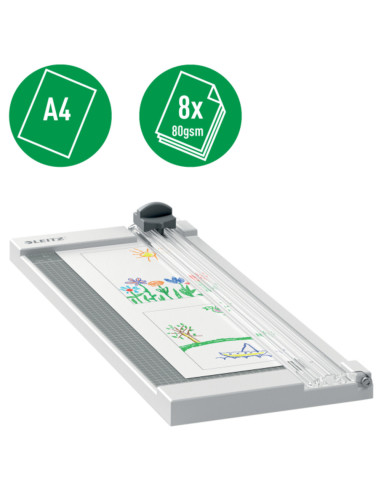 L-90250000,Trimmer LEITZ Home Precision, A4, 8 coli, gri
