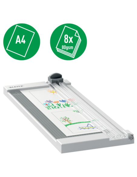 L-90250000,Trimmer LEITZ Home Precision, A4, 8 coli, gri
