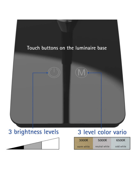 MA-82017-90,Lampa de birou, cu LED, MAUL Pearly Colour Vario - neagra