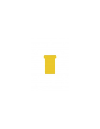 DJ-2554824000,DJOIS T-cards, din hartie, 100buc/set, format 2 - (85 x 48mm, top 60mm) - galben