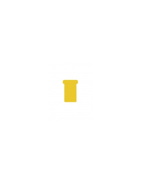 DJ-2554824000,DJOIS T-cards, din hartie, 100buc/set, format 2 - (85 x 48mm, top 60mm) - galben