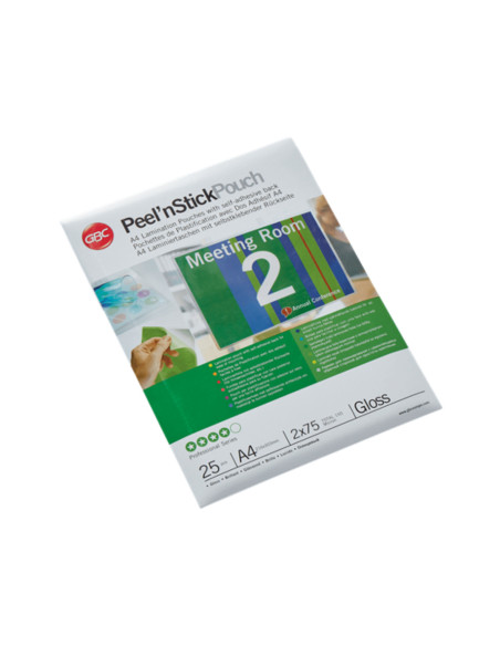 GBC-3747527,Folie laminare GBC, la cald, auto-adeziva, A4, 75 microni, 25 buc/set