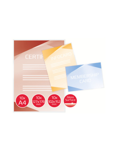 GBC-ED23125,Folie laminare GBC, la cald, set creativ, 125 microni, 30 buc/set